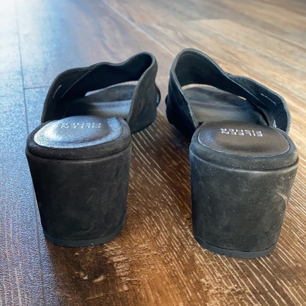 Eileen Fisher Haven Tumbled Nubuck Slide Size 6.5 - Picture 10 of 14